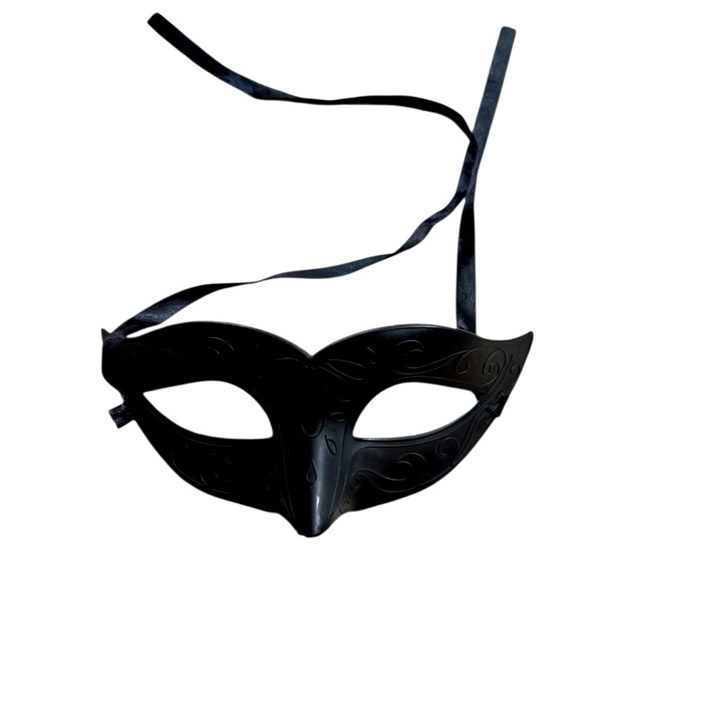 Elegant Black Masquerade Mask New Tie Up